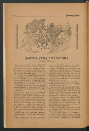 Santos Vega en leyenda