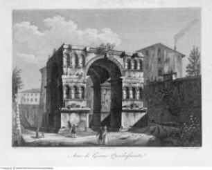 Raccolta delle principali vedute di Roma disegnate al vero ed incise da Domenico Amici Romano, Tafel (31): Arco di Giano