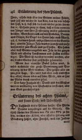 Erläuterung des achten Psalms, [...].