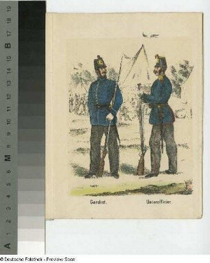 Gardist. Unteroffizier [der Leipziger Communalgarde]. Abbildung 4 des 6-teiligen Leporellos