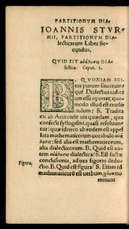 Ioannis Sturmii, Partitionum Dialecticarum Liber Secundus.