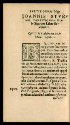 Ioannis Sturmii, Partitionum Dialecticarum Liber Secundus.