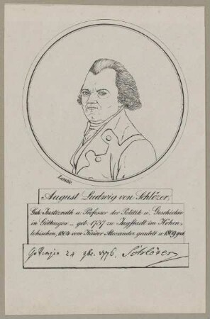 Bildnis des August Ludwig van Schlözer