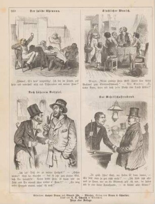 "Der solide Ehemann" "Nach höherem Beispiel" "Der Gesellschaftsabend" "Kindlicher Wunsch"