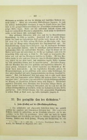 III. Der geologische Bau des Erdbodens