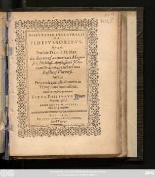 Disputatio Inauguralis De Fideiussoribus