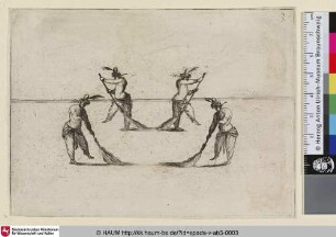 [Erster Intervall: Ballett der Eunuchen, Bären und Affen: Vier tanzende Eunuchen mit Besen]