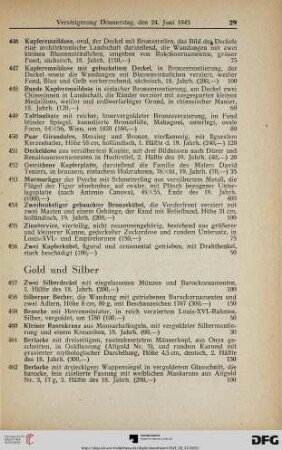 Gold und Silber (Nr. 457-479)