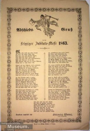 Abschieds-Gruß in der Leipziger Jubilate-Messe 1863.