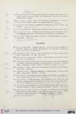 Textilien (Nr. 191-211)