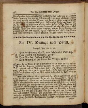 Am IV. Sonntage nach Ostern. - Am VI. Sonntage nach Ostern.