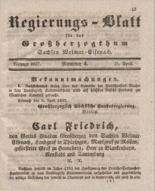 Nr. 4 : 15. April 1837