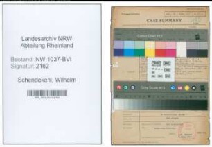 Entnazifizierung Wilhelm Schendekehl , geb. 29.01.1900 (Ingenieur)