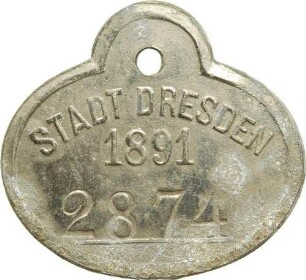 Dresden - Hundemarke Nr. 2874