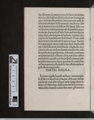Tertia regola