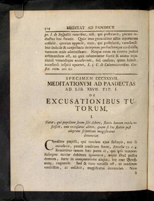 514-520, Ad Lib. XXVII. Tit. I. De Excusationibus