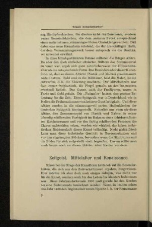 Zeitgeist. Mittelalter und Renaissance.