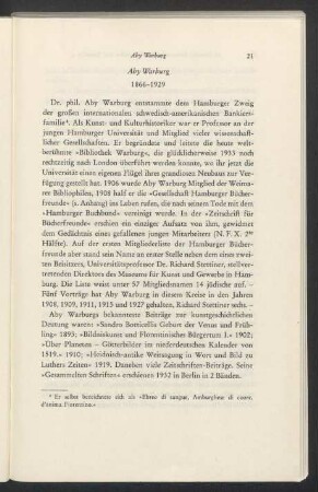 Aby Warburg (1866 - 1929)