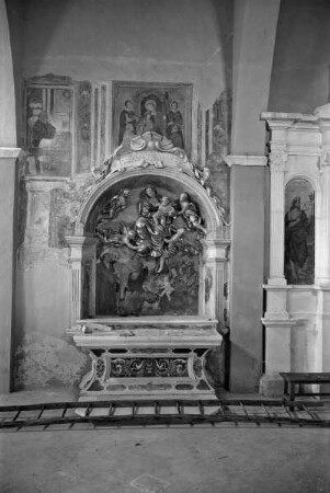 Anbetung der Könige und Madonna mit Engeln