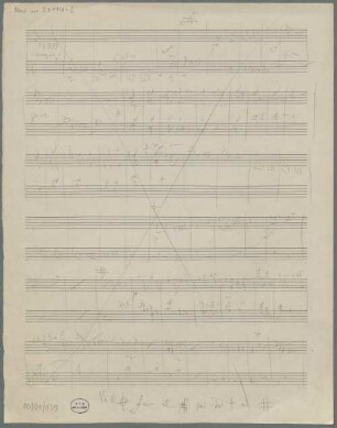 Symphonies, orch, op.28, Es-Dur, Excerpts. Sketches. Fragments - BSB Mus.ms. 23174-2 : [without title]