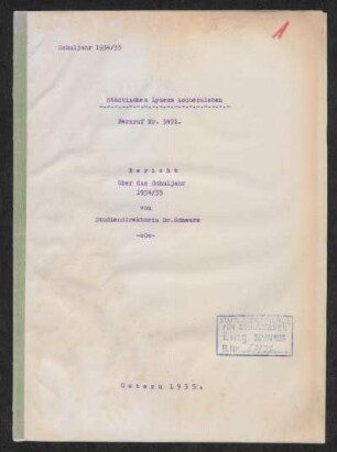 1934/35: Bericht ... - 1934/35
