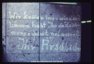 Wir komen imer wieder!! Warum habt Ihr die Zeichnungen nicht gelassen? Ihr Arschlöcher
