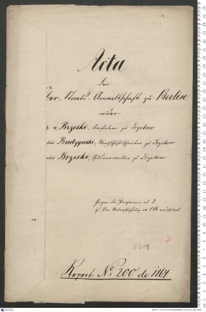 Brzeski, Konstantin, Gutsverwalter, aus Trzebow/Prov. Posen und Mitbeschuldigte