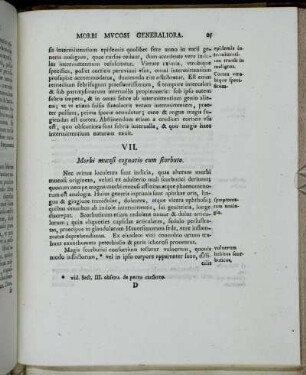 VII. Morbi mucosi cognatio cum scorbuto. - VIII. Morbi mucosi caussae.