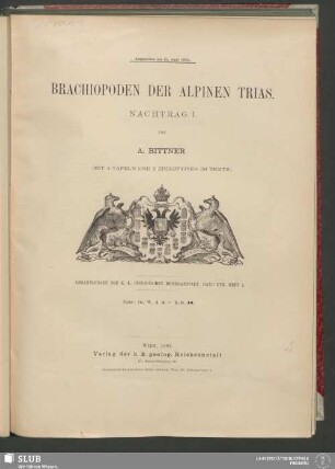 Brachiopoden der alpinen Trias : Nachtrag I