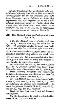 VIII. Kapitel - Der Abstand eines or. Punktes und eines Bn-1 im Rn.