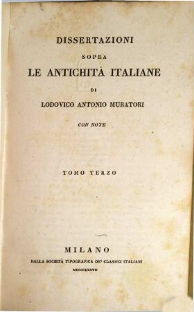 Dissertazioni sopra le antichita italiane : con note, 3