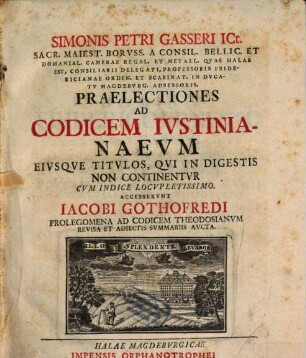 Praelectiones ad Codicem Justinianaeum