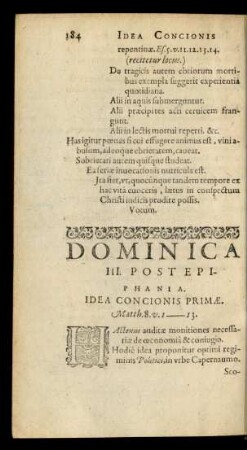 Dominica III. Post Epiphania.