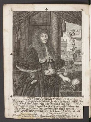 Kupferstich: Johann Leonhard Beil, der jüngere (Porträt)