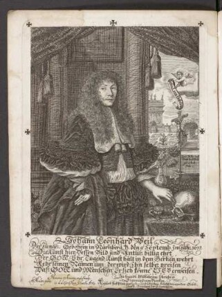 Kupferstich: Johann Leonhard Beil, der jüngere (Porträt)