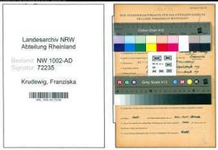 Entnazifizierung Franziska Krudewig, geb. 22.01.1904 (Kaufm.Angestellte)