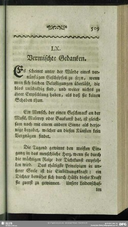 LX. Vermischte Gedanken