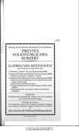 Zweites Volkstümliches Konzert
