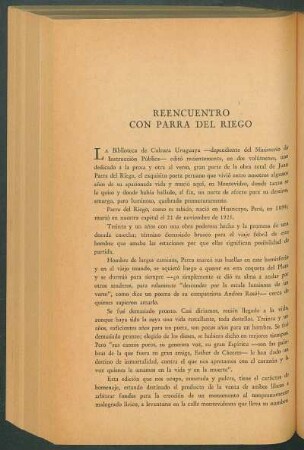 Reencuentro con Parra del Riego