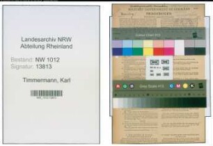 Entnazifizierung Karl Timmermann , geb. 24.01.1891 (Kaufmann)