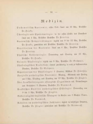 16-18, Medizin