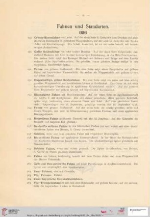 Fahnen und Standarten (Nr. 249 - 275)