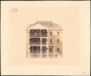 Kollegiengebäude der Kaiser-Wilhelm-Universität Straßburg Wettbewerb: Flügelquerschnitt 1:100