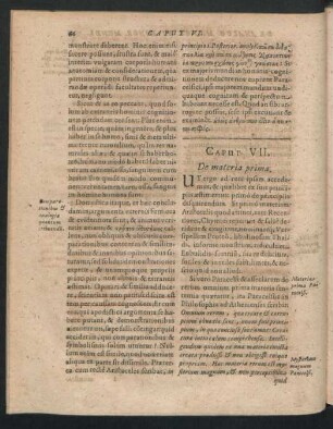 Caput VII. De materia prima