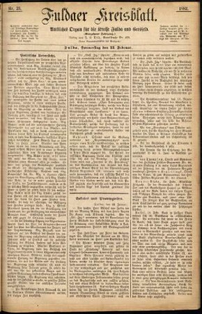 Ausgabe vom Donnerstag, den 23. Februar 1882.