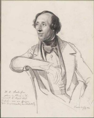 Bildnis Andersen, Hans Christian (1805-1875), Schriftsteller, Märchendichter