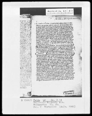 Collectio Gilberti und anderes —