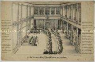 Erste Kammer sächsischer Ständeversammlung am 4. September 1831