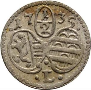 Münze, 1/2 Kreuzer, 1735