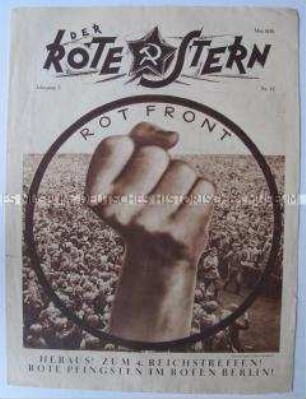 Proletarische Halbmonatszeitschrift "Der Rote Stern" u.a. zum IV. Reichstreffen des Roten Frontkämpferbundes